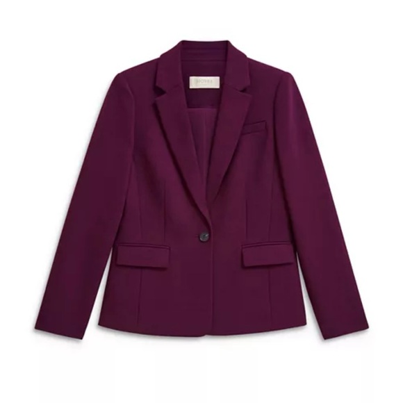 HOBBS LONDON Sami Single Breasted Jacket in Warm Plum size 12 - Picture 1 of 13